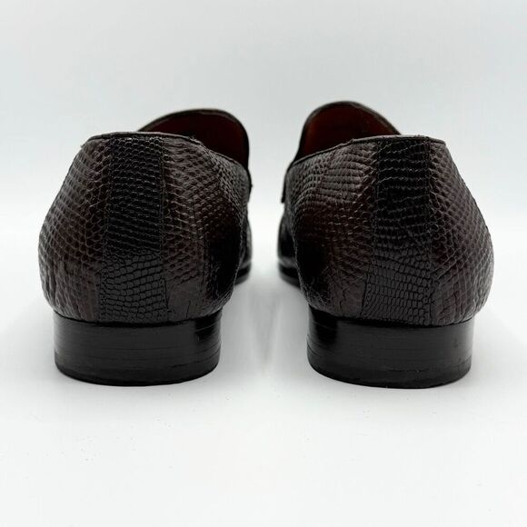 Romano Exotic Alligator Leather Brown Handmade in Mexico Dark Brown Loafers Styl main image 11